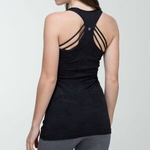 Lululemon Cool Racerback Tank Top Black Savasana Camo